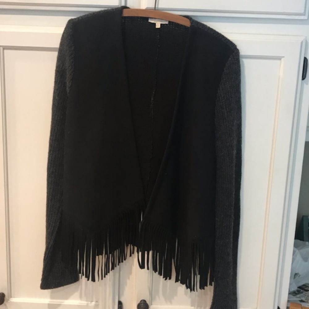 Mystree fringe open sweater
